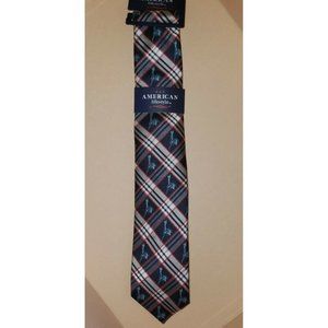 American Lifestyle Men's Neck Tie American Flag 1 SZ July 4 MSRP $40 USA Liberty
